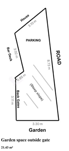 PARKING OUTSIDE
REAR GARDEN GATE